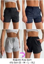 Bağcıklı kısa şort